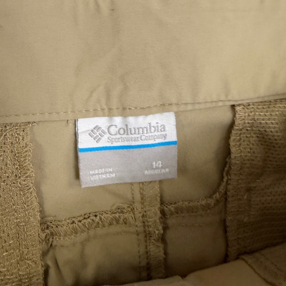 Columbia Saturday Trail II Stretch Hiking Pants Tan Khaki Womens 14 Gorp - Picture 5 of 11